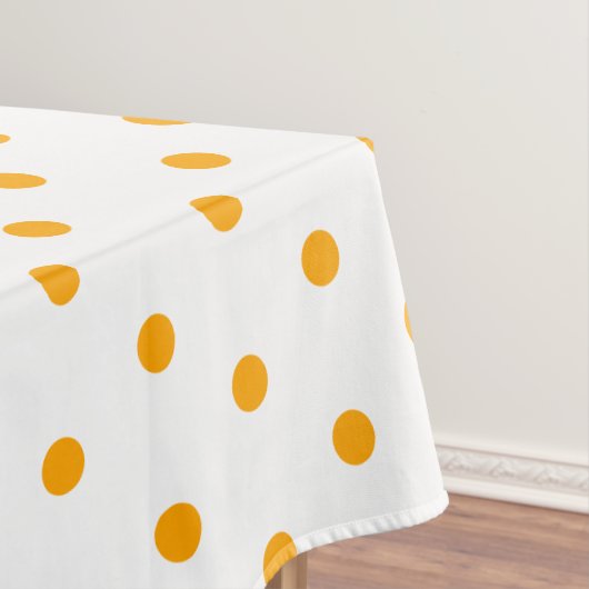 witte Oranje pooldots Tafelkleed (Voorbeeld)