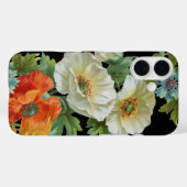  Witte Oranje Poppies Floral Art Case-Mate iPhone Case (Achterkant (horizontaal))