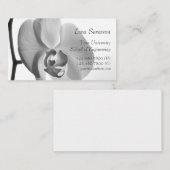 Witte orchidee Afstuderen Contactkaartje (Voorkant / Achterkant)