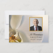 Witte Orchidee bloem begrafenis gedenkteken sympat Bedankkaart (Voorkant)