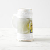 Witte Orchidee Bloem Bierpul (Voorkant links)