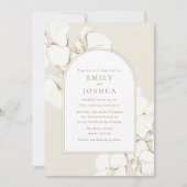 Witte Orchidee Bloem Digitale Trouwdag Kaart (Voorkant)