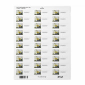 Witte Orchidee Bloem Etiket (Full Sheet)