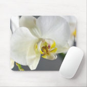 Witte Orchidee Bloem Muismat (Met muis)