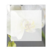 Witte Orchidee Bloem Notitieblok (Voorkant)