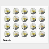 Witte Orchidee Bloem Ronde Sticker (Vel)