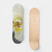 Witte Orchidee Bloem Skateboard (Voorkant)