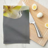 Witte Orchidee Bloem Theedoek (Quarter Fold)