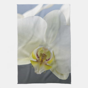Witte Orchidee Bloem Theedoek