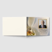 Witte Orchidee Bloem Viering van het Leven Begrafe Gastenboek (Volledig)