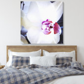 Witte Orchidee Bloemen Canvas (Insitu (Slaapkamer))