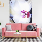 Witte Orchidee Bloemen Canvas Afdruk (Insitu (Woonkamer))