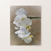 Witte Orchidee Bloemen Floral Art Puzzel (Verticaal)