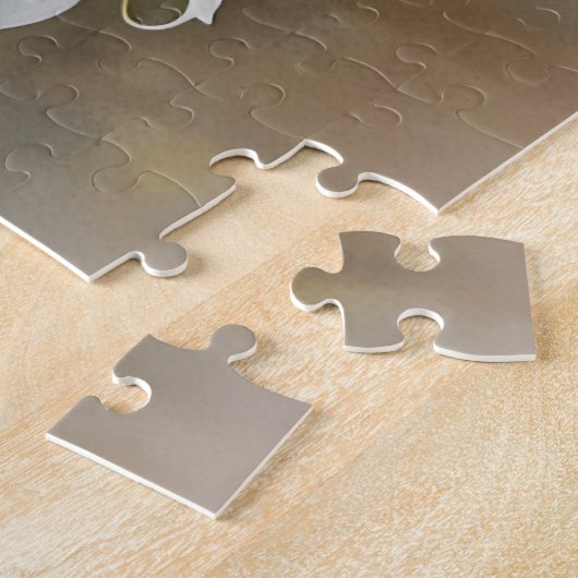 Witte Orchidee Bloemen Floral Art Puzzel Legpuzzel (Zijkant)