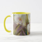 Witte Orchidee Bloemen Flower Art Mok Cup (Links)