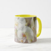 Witte Orchidee Bloemen Flower Art Mok Cup (Voorkant rechts)
