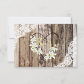 Witte Orchidee Bloemen Houten Kant Rustieke RSVP K (Achterkant)