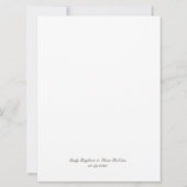 Witte orchidee bloemen Huwelijksuitnodigingen Kaart (Achterkant)