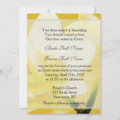 Witte orchidee bloemen in geel Christelijk bruilof Kaart (Voorkant)