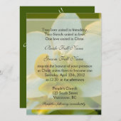 Witte orchidee bloemen op de groene Christelijke b Kaart (Voorkant / Achterkant)