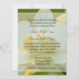 Witte orchidee bloemen op de groene Christelijke b Kaart