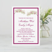 Witte orchidee bloemen Tropisch strand bruiloft Kaart (Staand voorkant)