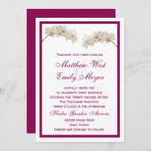 Witte orchidee bloemen Tropisch strand bruiloft Kaart (Voorkant / Achterkant)