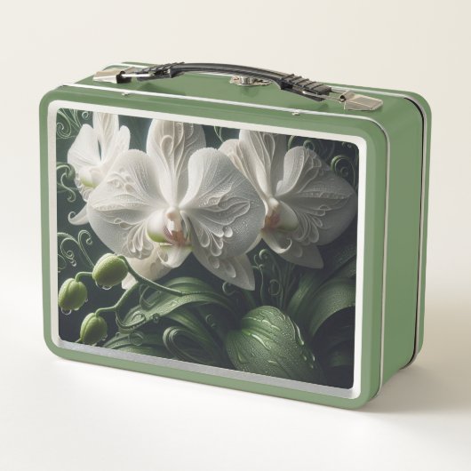 Witte orchidee bloemig (Achterkant)