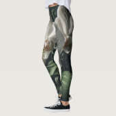 Witte orchidee bloemig leggings (Links)