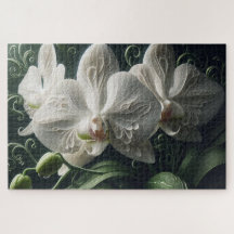 Witte orchidee bloemig