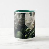 Witte orchidee bloemig mok (Midden)
