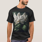 Witte orchidee bloemig t-shirt (Voorkant)