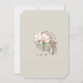 Witte Orchidee Bloemige BOHO Sfeervol Marineblauw  Kaart (Achterkant)