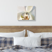 Witte Orchidee Bloesem Canvas Afdruk (Insitu (Slaapkamer))