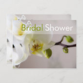 Witte Orchidee · Bridal Shower Invitation Briefkaa Uitnodiging Briefkaart (Voorkant / Achterkant)
