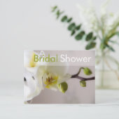 Witte Orchidee · Bridal Shower Invitation Briefkaa Uitnodiging Briefkaart (Staand voorkant)