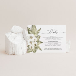 Witte Orchidee bruiloft details Kaart