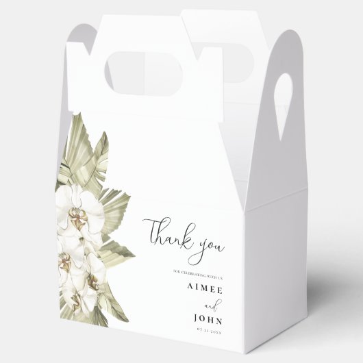 Witte Orchidee bruiloft gunst doos Bedankdoosjes (Geopend)