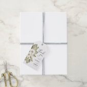 Witte Orchidee bruiloft gunst Label Cadeaulabel (Met Touw)