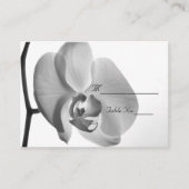 Witte orchidee bruiloft plaatskaartje (Voorkant)