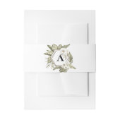 Witte Orchidee bruiloft uitnodiging buik band Uitnodigingen Wikkel (Voorkant Voorbeeld)