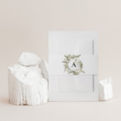 Witte Orchidee bruiloft uitnodiging buik band Uitnodigingen Wikkel