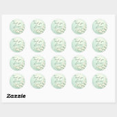 Witte orchidee Dank u voor uw bestelling Ronde Sticker (Vel)