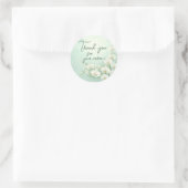 Witte orchidee Dank u voor uw bestelling Ronde Sticker (Tas)