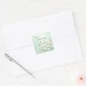 Witte orchidee Dank u voor uw bestelling Vierkante Sticker (Envelop)