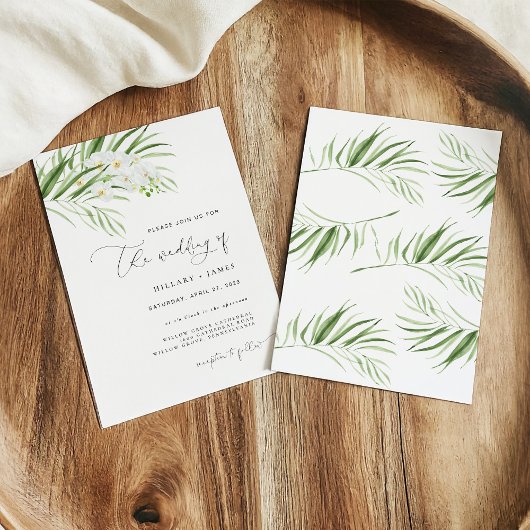 witte orchidee | De bruiloft van uitnodiging