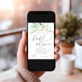 witte orchidee | Elegant tropisch Vrijgezellenfees Kaart