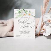 witte orchidee | Elegant tropisch Vrijgezellenfees Kaart