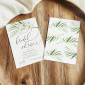 witte orchidee | Elegant tropisch Vrijgezellenfees Kaart