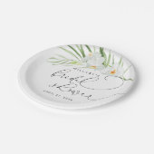 witte orchidee | Elegant tropisch Vrijgezellenfees Papieren Bordje (Gekanteld)